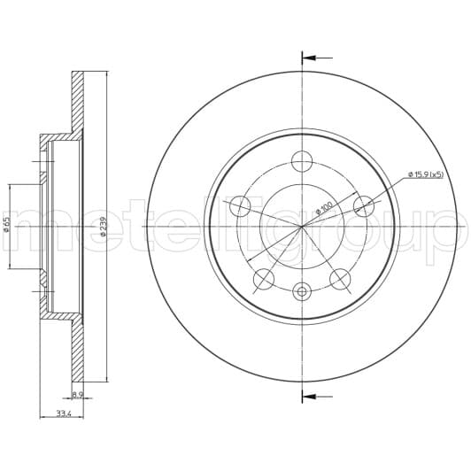 23-0742C Metelli Гальмівний диск