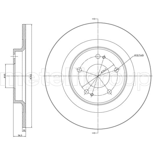 231521c Metelli Тормозной диск