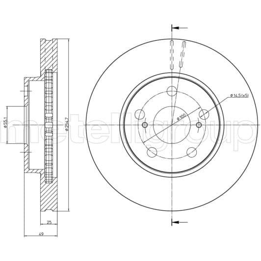 230646c Metelli Тормозной диск