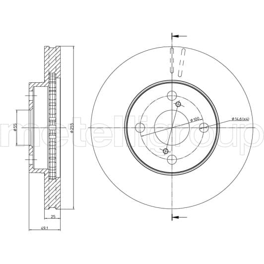 230640c Metelli Гальмівний диск