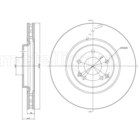 231035c Metelli Гальмівний диск