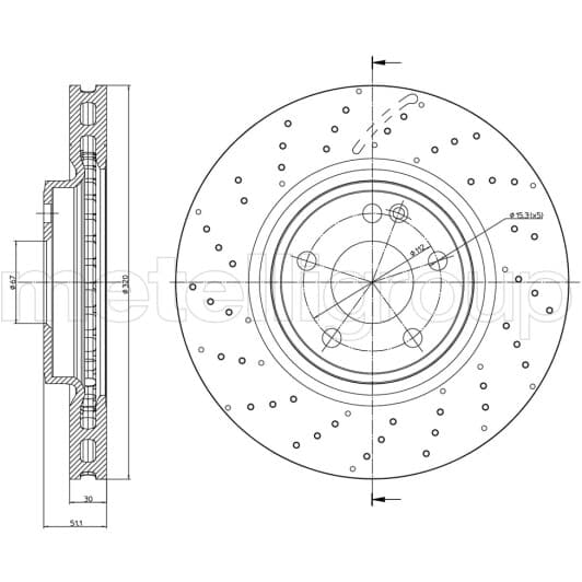 231513fc Metelli Тормозной диск