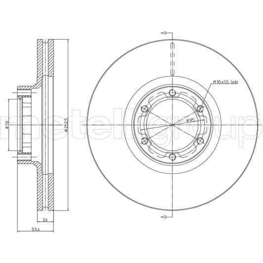 23-0051 Metelli Тормозной диск