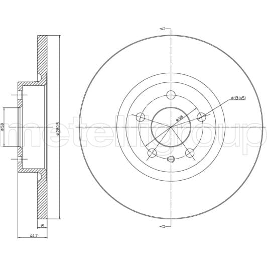 230472c Metelli Тормозной диск