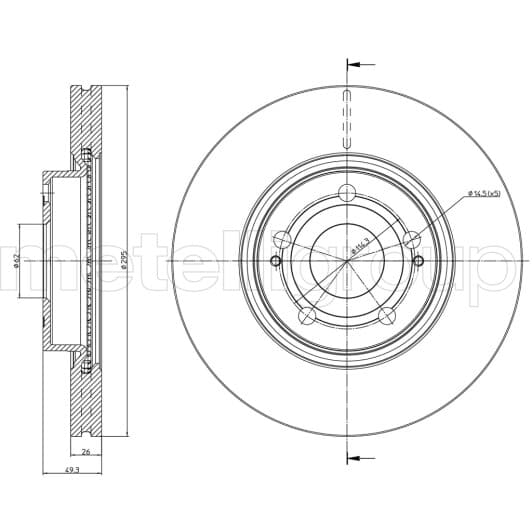 230772c Metelli Тормозной диск