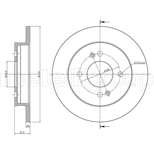 230929c Metelli Гальмівний диск