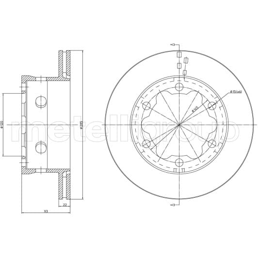 23-0645 Metelli Тормозной диск