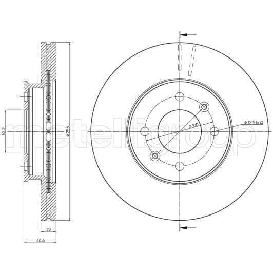 230930c Metelli Гальмівний диск
