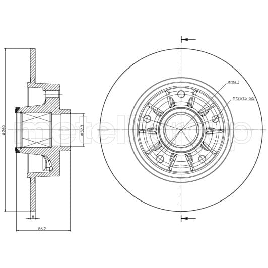 231241 Metelli Тормозной диск