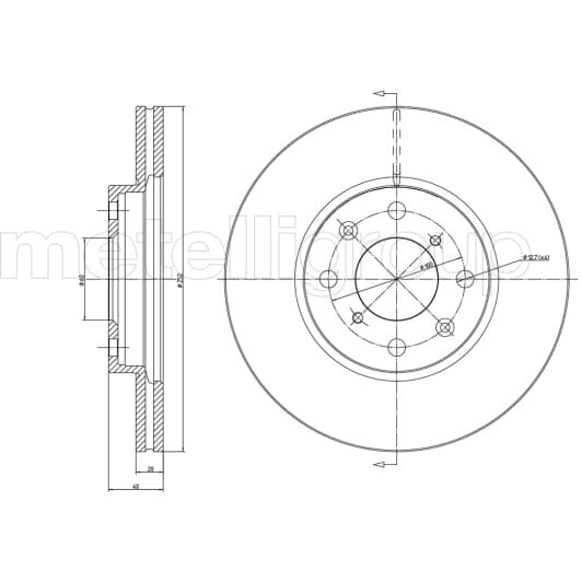 230908c Metelli Тормозной диск