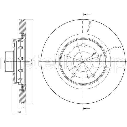 23-0939C Metelli Гальмівний диск