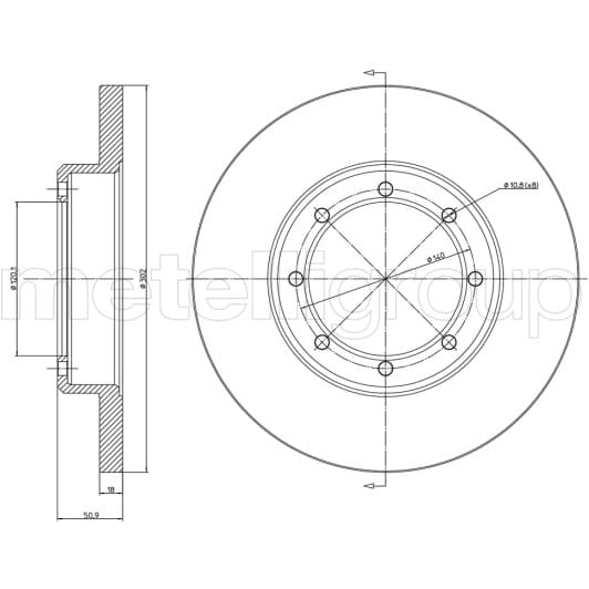 23-1385C Metelli Гальмівний диск