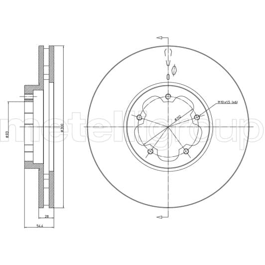 23-0899 Metelli Гальмівний диск
