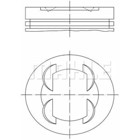 011pi00110001 Mahle Поршень двигуна