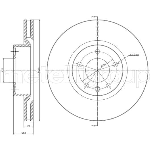 23-0441 Metelli Тормозной диск