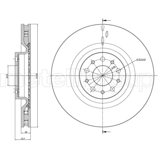 23-1392C Metelli Тормозной диск