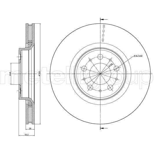 23-0846C Metelli Гальмівний диск