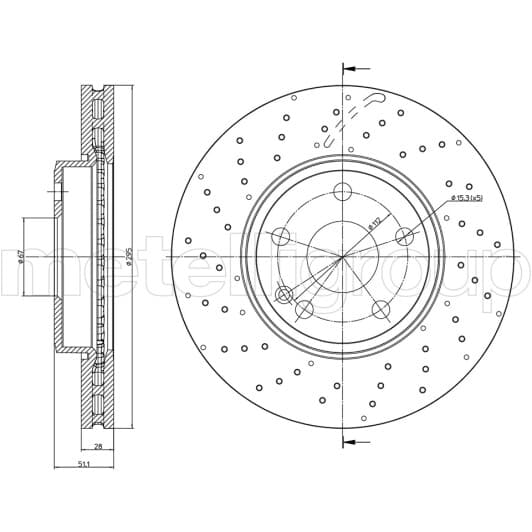 23-1489FC Metelli Тормозной диск