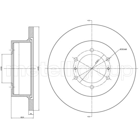 23-0464 Metelli Тормозной диск