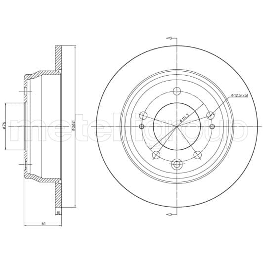 23-0928C Metelli Гальмівний диск