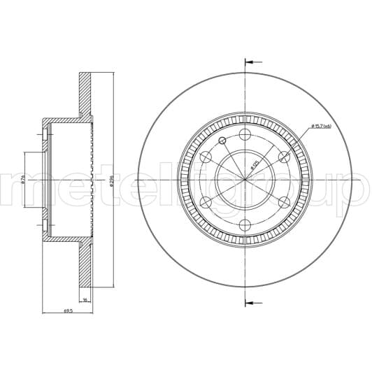 23-0910C Metelli Гальмівний диск