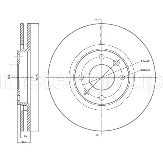 230566C Metelli Тормозной диск