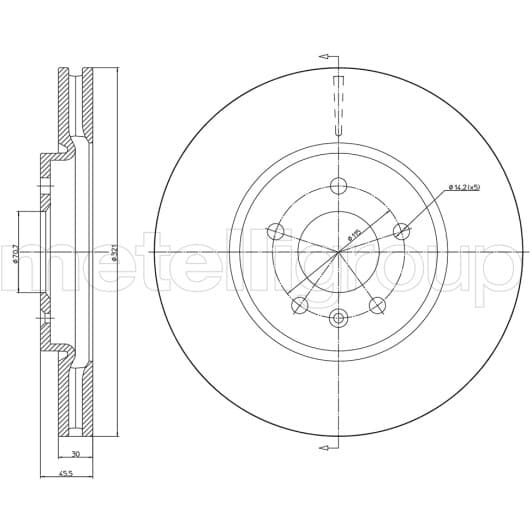 231436c Metelli Тормозной диск