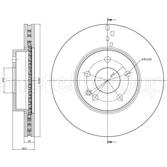 23-0723 Metelli Тормозной диск