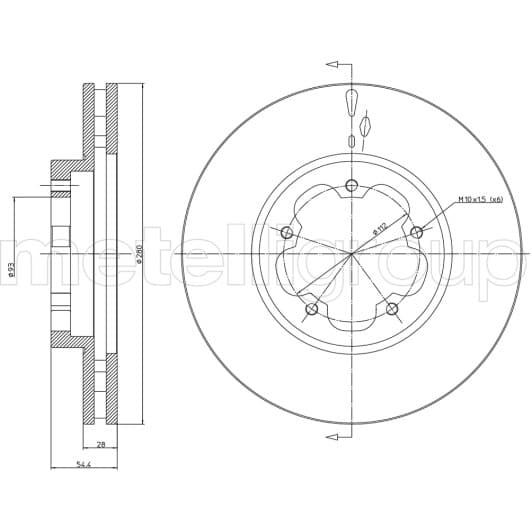 23-0898 Metelli Тормозной диск