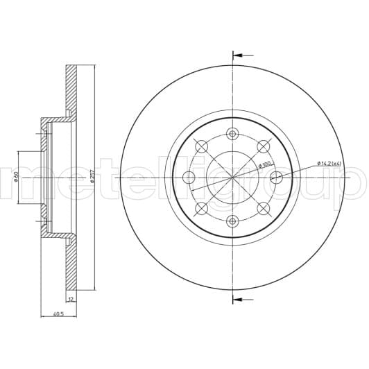230858C Metelli Тормозной диск