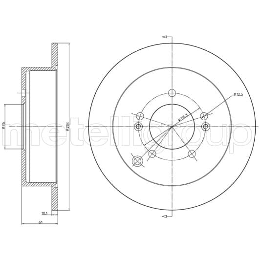23-0592C Metelli Тормозной диск