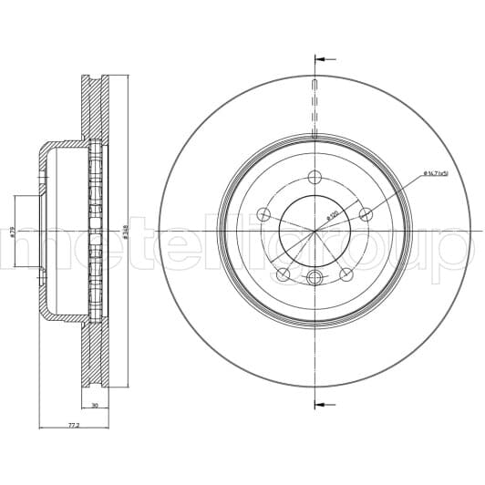 23-0853C Metelli Гальмівний диск