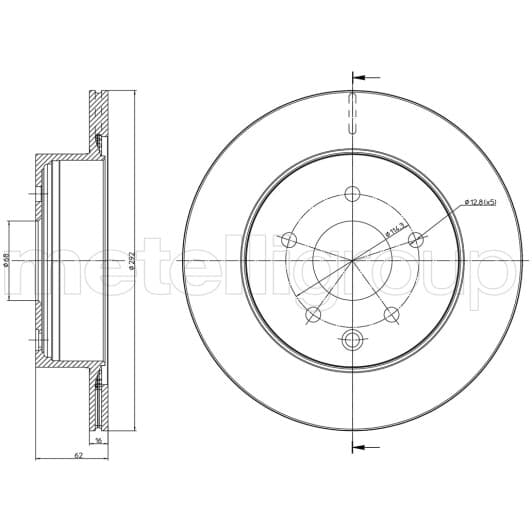 23-0797C Metelli Гальмівний диск