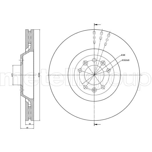 23-0793C Metelli Гальмівний диск