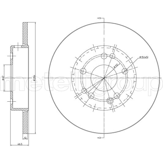 230124C Metelli Тормозной диск