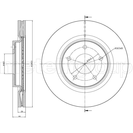 23-0902C Metelli Тормозной диск