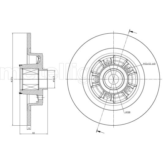 23-0692 Metelli Тормозной диск