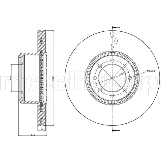 23-0994C Metelli Гальмівний диск