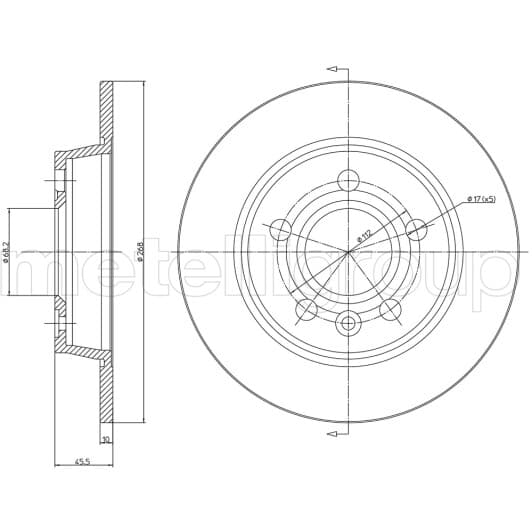 230404C Metelli Тормозной диск