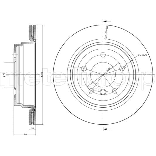 23-0871C Metelli Тормозной диск