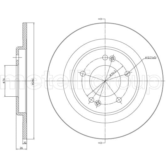23-1441C Metelli Гальмівний диск