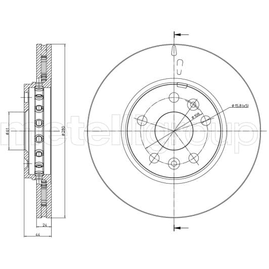23-1341C Metelli Тормозной диск