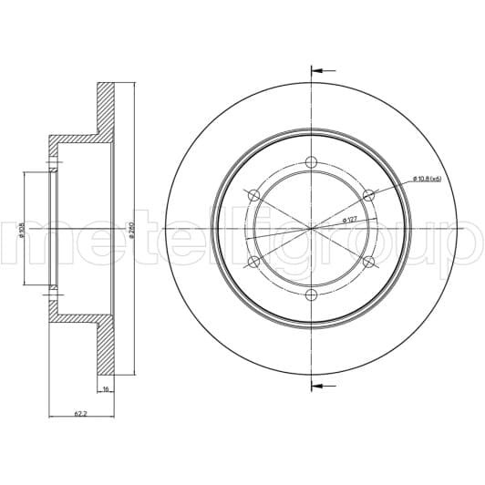23-1109C Metelli Гальмівний диск