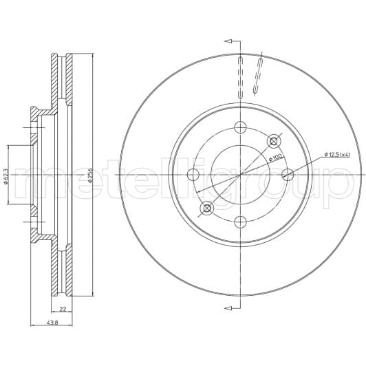 23-1479C Metelli Тормозной диск