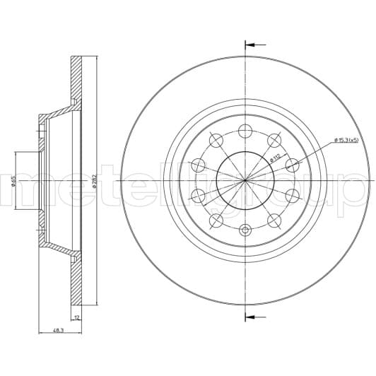 23-0852C Metelli Тормозной диск