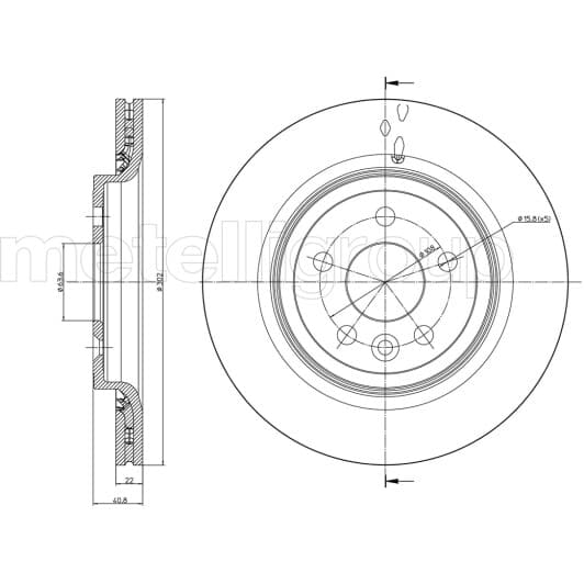 23-0993C Metelli Тормозной диск