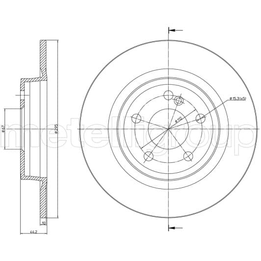 23-1463C Metelli Тормозной диск
