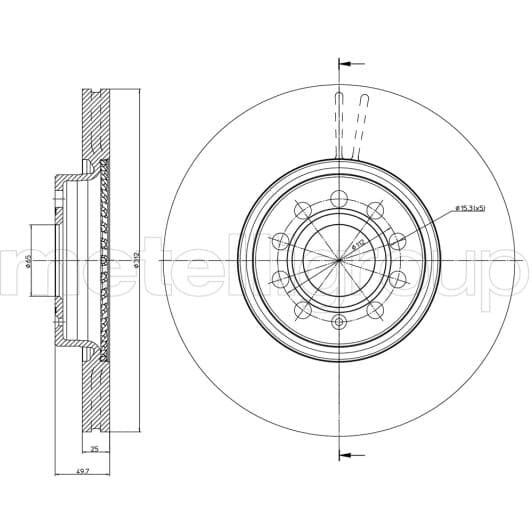 230840C Metelli Гальмівний диск