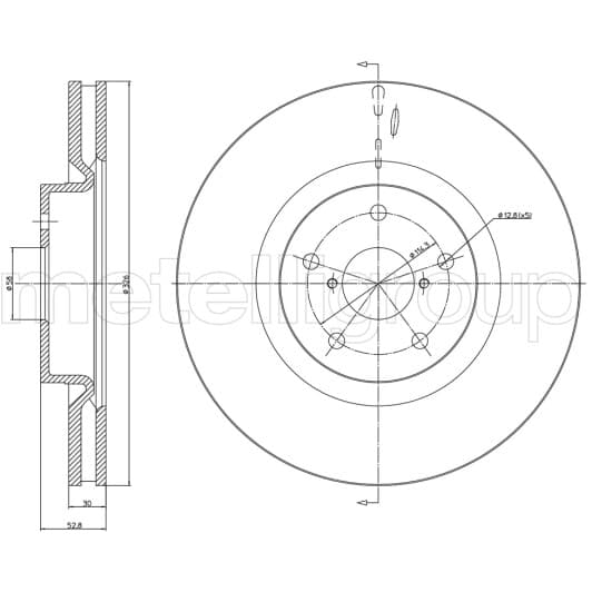 231746C Metelli Тормозной диск