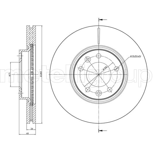 23-0794C Metelli Тормозной диск